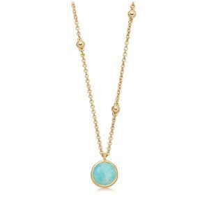 Astley Clarke amazonite necklace in gold vermeil, preloved